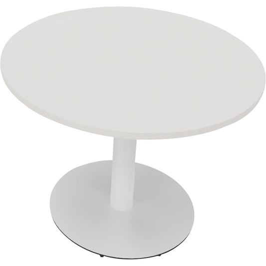 Konferenztisch communication 1.000 x 720 mm (Ø x H) Holz Farbe der Tischplatte: diamantweiß