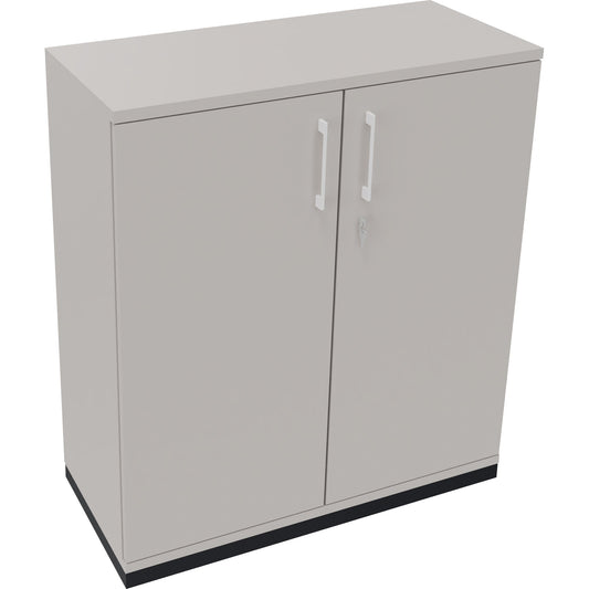 Flügeltürenschrank endless 1.000 x 1.133 x 442 mm (B x H x T) 2 Fachböden Holz Farbe: lichtgrau anthrazit metallic