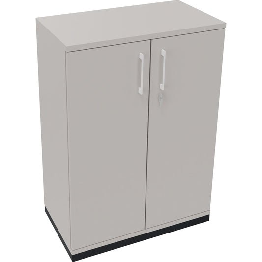 Flügeltürenschrank endless 800 x 1.133 x 442 mm (B x H x T) 2 Fachböden Holz Farbe: lichtgrau anthrazit metallic