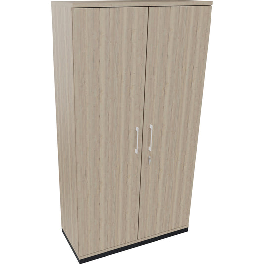 Flügeltürenschrank endless 1.000 x 1.869 x 442 mm (B x H x T) 4 Fachböden Holz Farbe: eiche natur anthrazit metallic