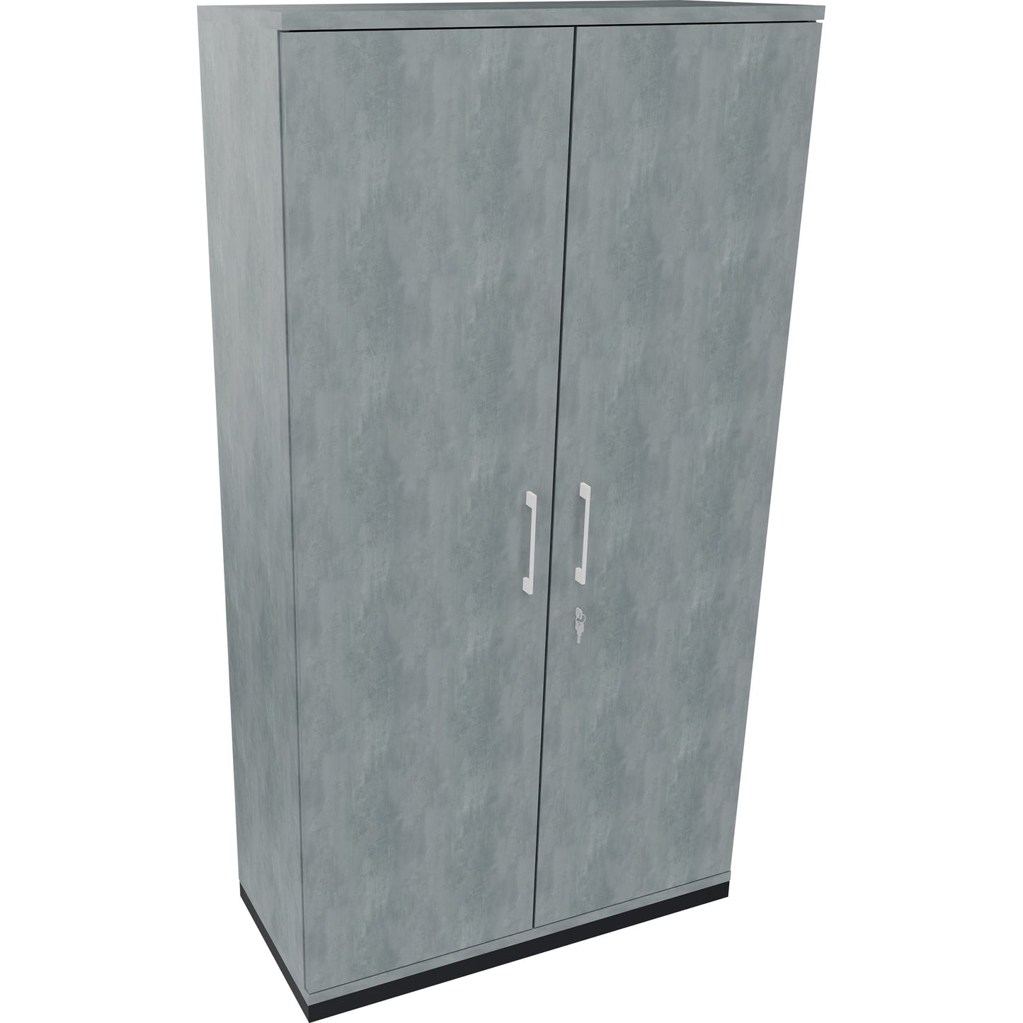 Flügeltürenschrank endless 1.000 x 1.869 x 442 mm (B x H x T) 4 Fachböden Holz Farbe: beton hell anthrazit metallic
