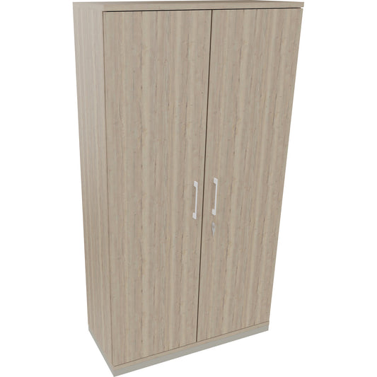 Flügeltürenschrank endless 1.000 x 1.869 x 442 mm (B x H x T) 4 Fachböden Holz Farbe: eiche natur silberaluminium