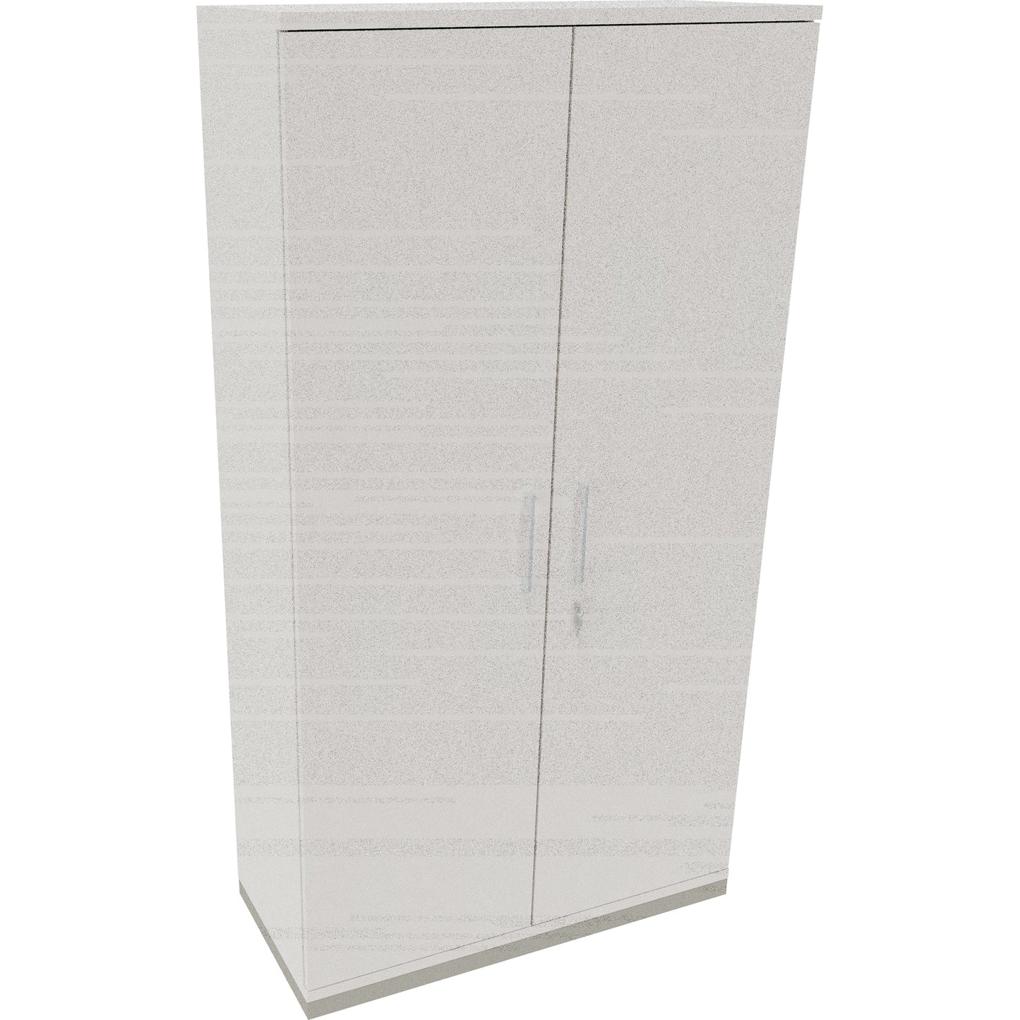 Flügeltürenschrank endless 1.000 x 1.869 x 442 mm (B x H x T) 4 Fachböden Holz Farbe: diamant weiß silberaluminium
