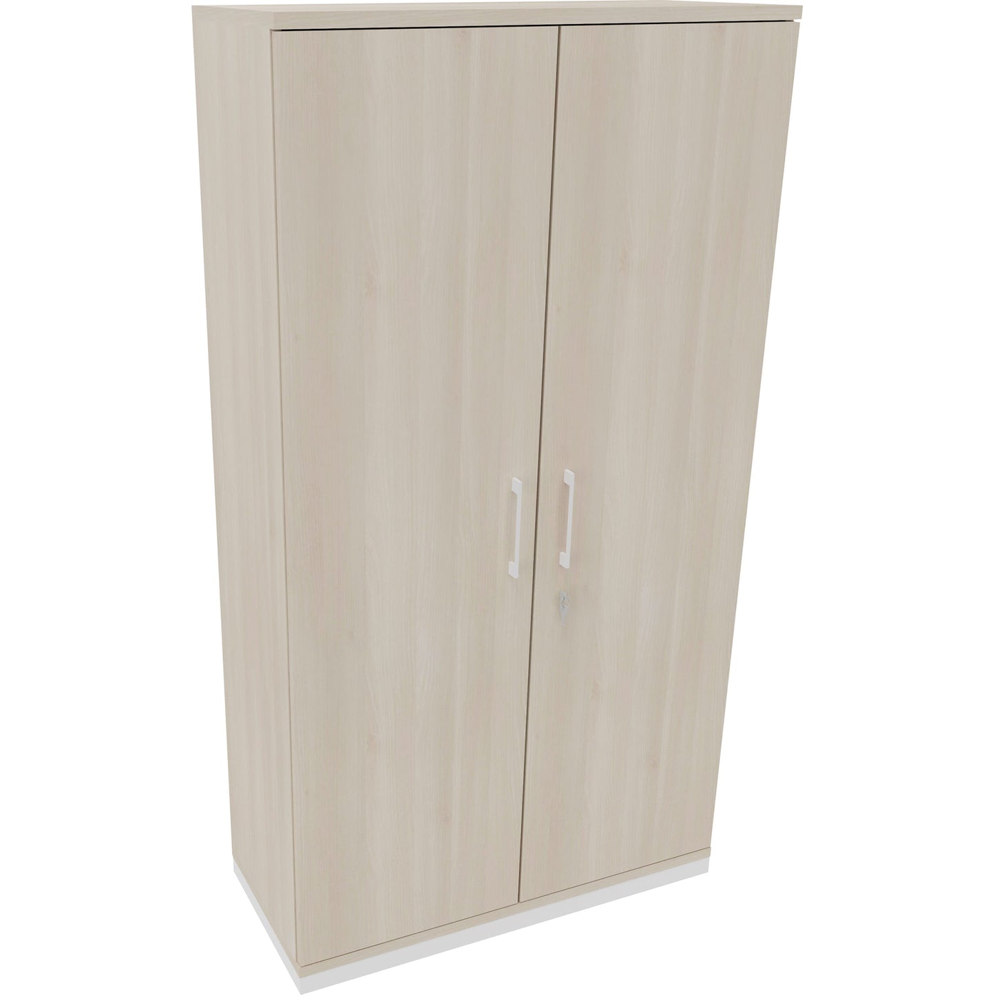 Flügeltürenschrank endless 1.000 x 1.869 x 442 mm (B x H x T) 4 Fachböden Holz Farbe: akazie hell verkehrsweiß