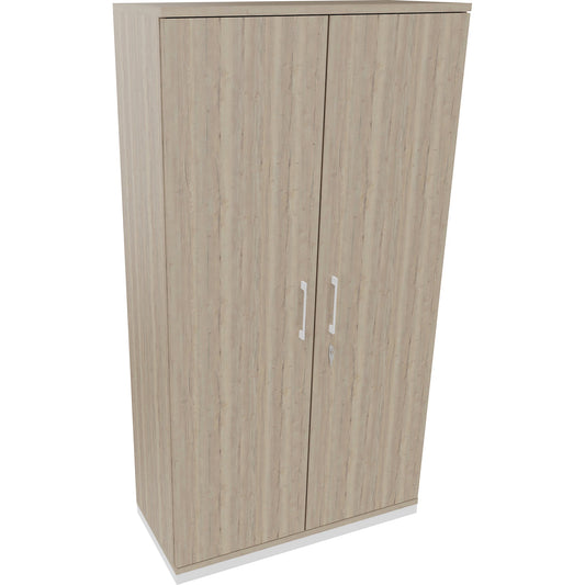 Flügeltürenschrank endless 1.000 x 1.869 x 442 mm (B x H x T) 4 Fachböden Holz Farbe: eiche natur verkehrsweiß