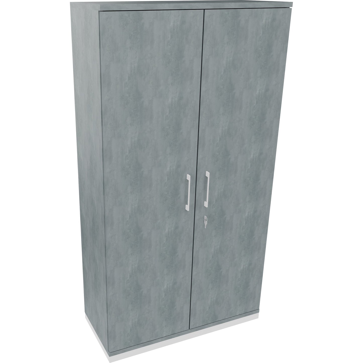 Flügeltürenschrank endless 1.000 x 1.869 x 442 mm (B x H x T) 4 Fachböden Holz Farbe: beton hell verkehrsweiß