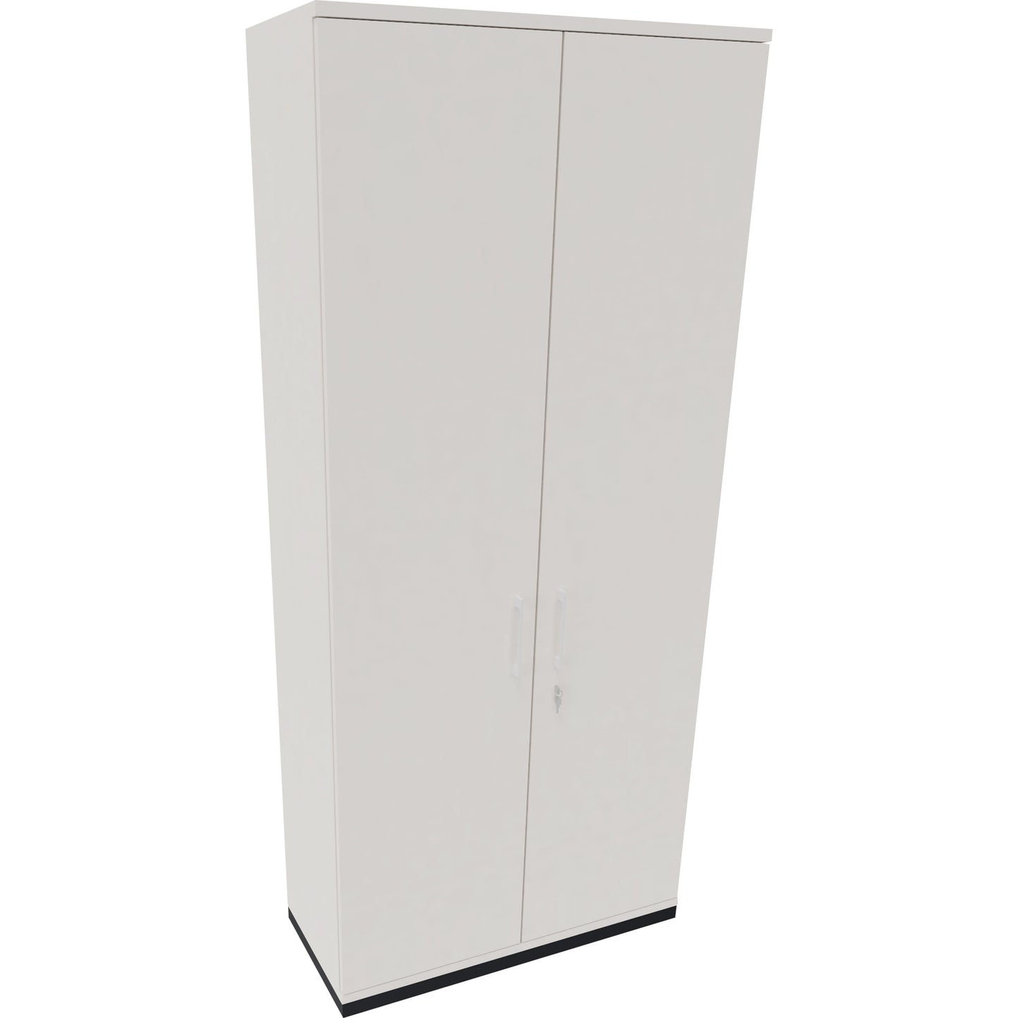 Flügeltürenschrank endless 1.000 x 2.221 x 442 mm (B x H x T) 5 Fachböden Holz Farbe: diamant weiß anthrazit metallic