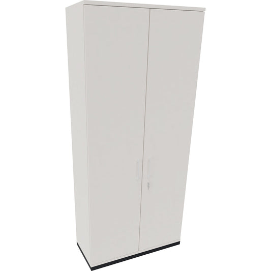 Flügeltürenschrank endless 1.000 x 2.221 x 442 mm (B x H x T) 5 Fachböden Holz Farbe: diamant weiß anthrazit metallic