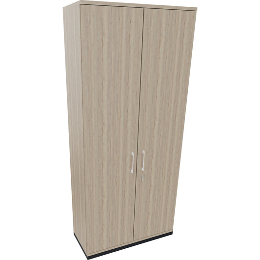 Flügeltürenschrank endless 1.000 x 2.221 x 442 mm (B x H x T) 5 Fachböden Holz Farbe: eiche natur anthrazit metallic