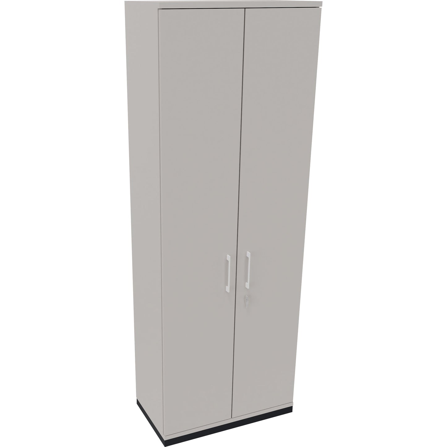 Flügeltürenschrank endless 800 x 2.221 x 442 mm (B x H x T) 5 Fachböden Holz Farbe: lichtgrau anthrazit metallic