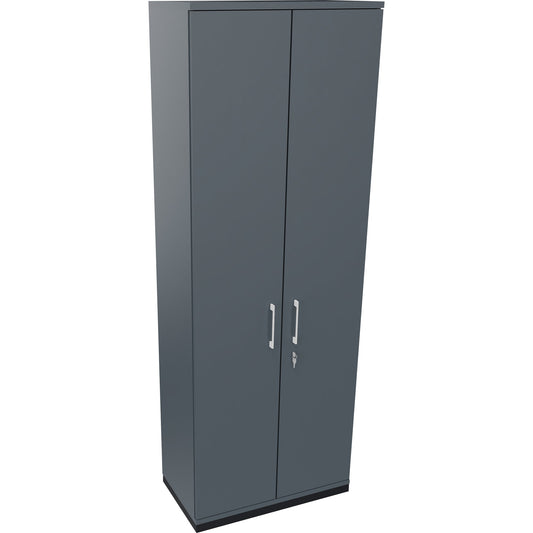 Flügeltürenschrank endless 800 x 2.221 x 442 mm (B x H x T) 5 Fachböden Holz Farbe: lavagrau anthrazit metallic