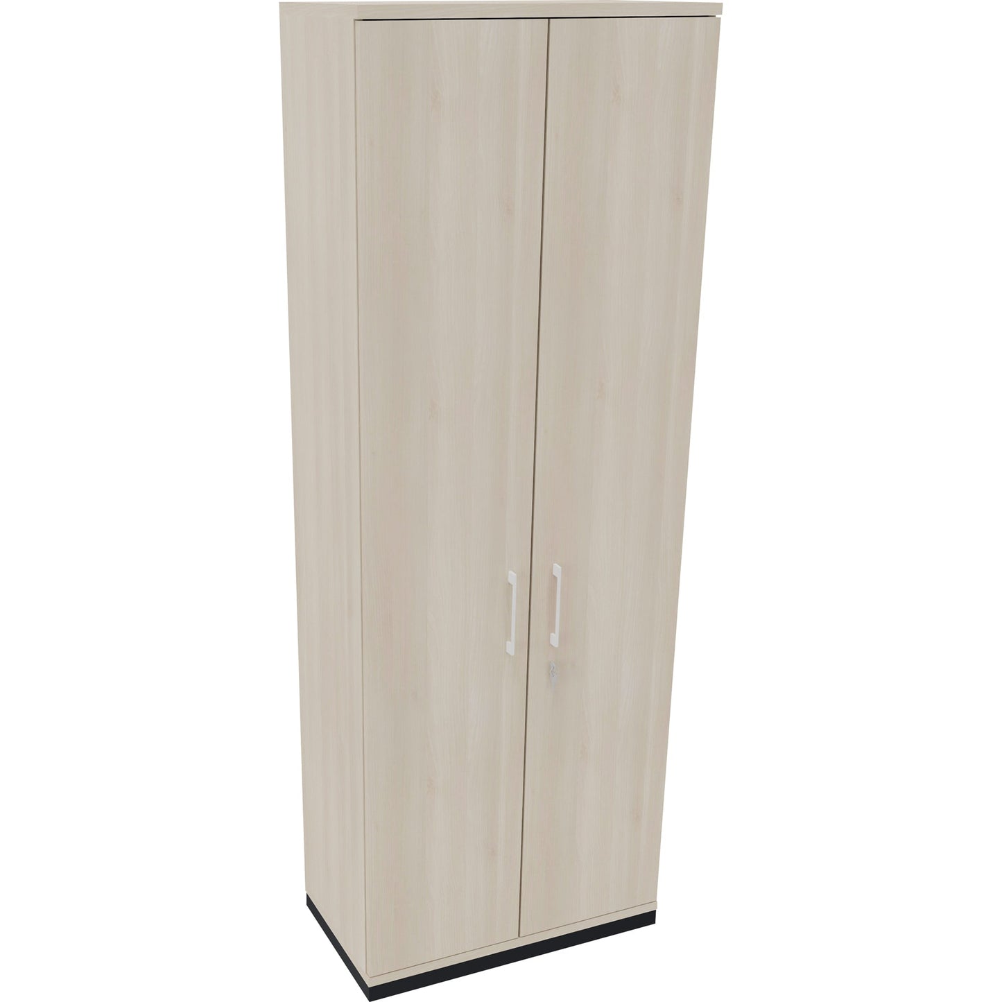 Flügeltürenschrank endless 800 x 2.221 x 442 mm (B x H x T) 5 Fachböden Holz Farbe: akazie hell anthrazit metallic