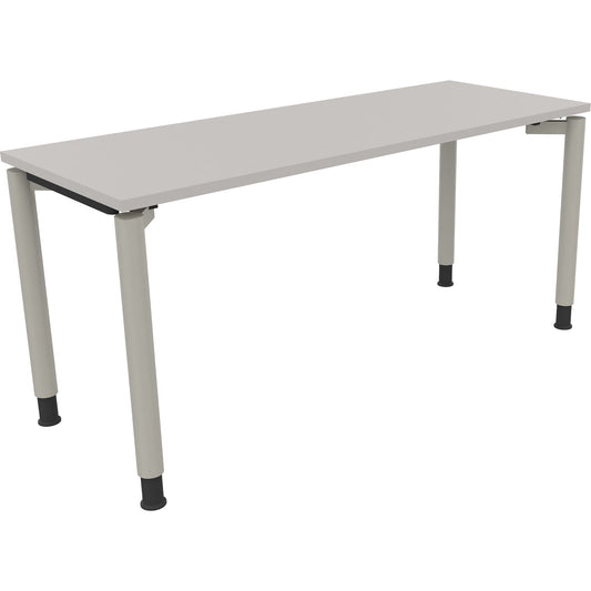 Schreibtisch all in one Maße: 1.600 x 650-850 x 600 mm (B x H x T) Holz lichtgrau