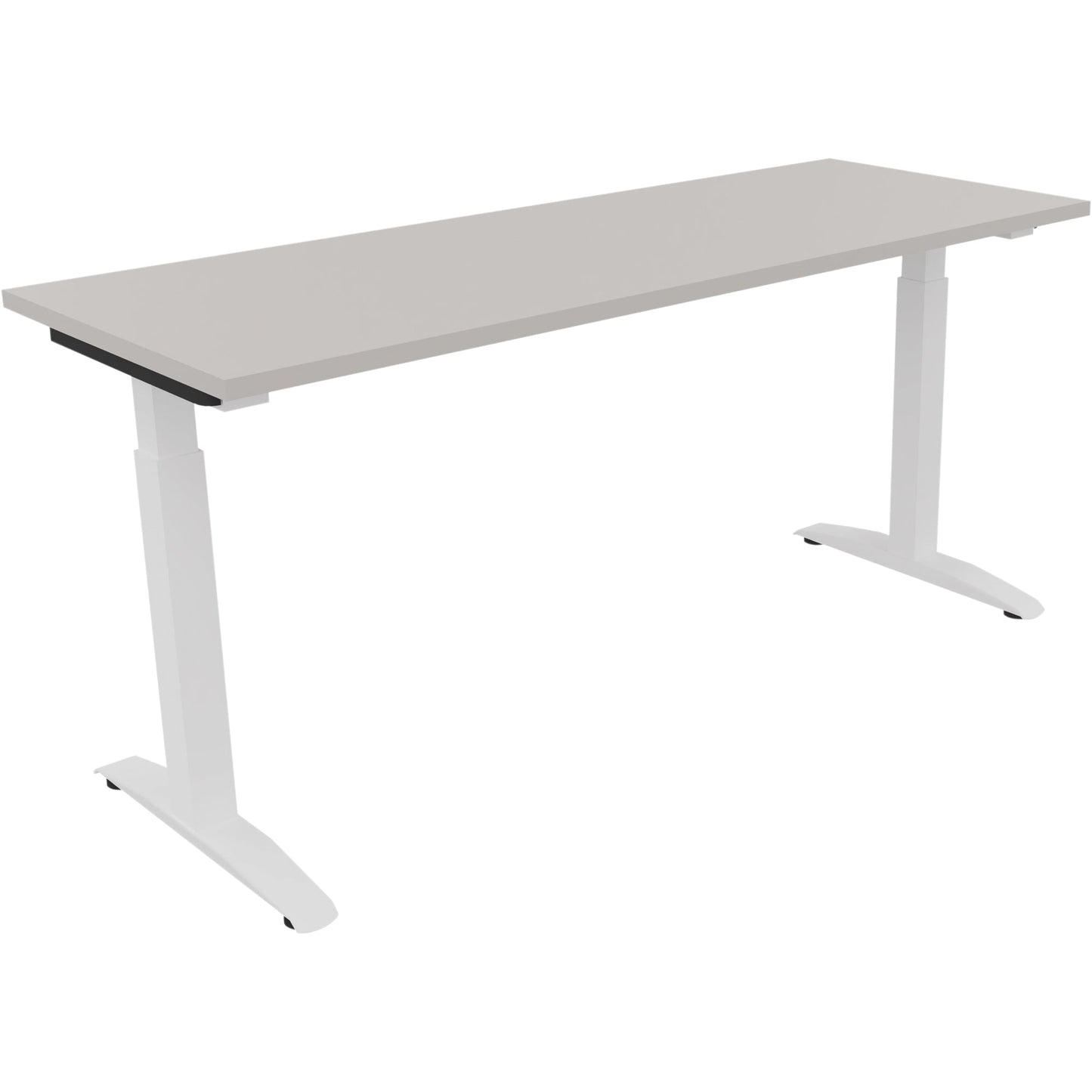 Schreibtisch all in one Maße: 1.600 x 650-850 x 600 mm (B x H x T) Holz lichtgrau