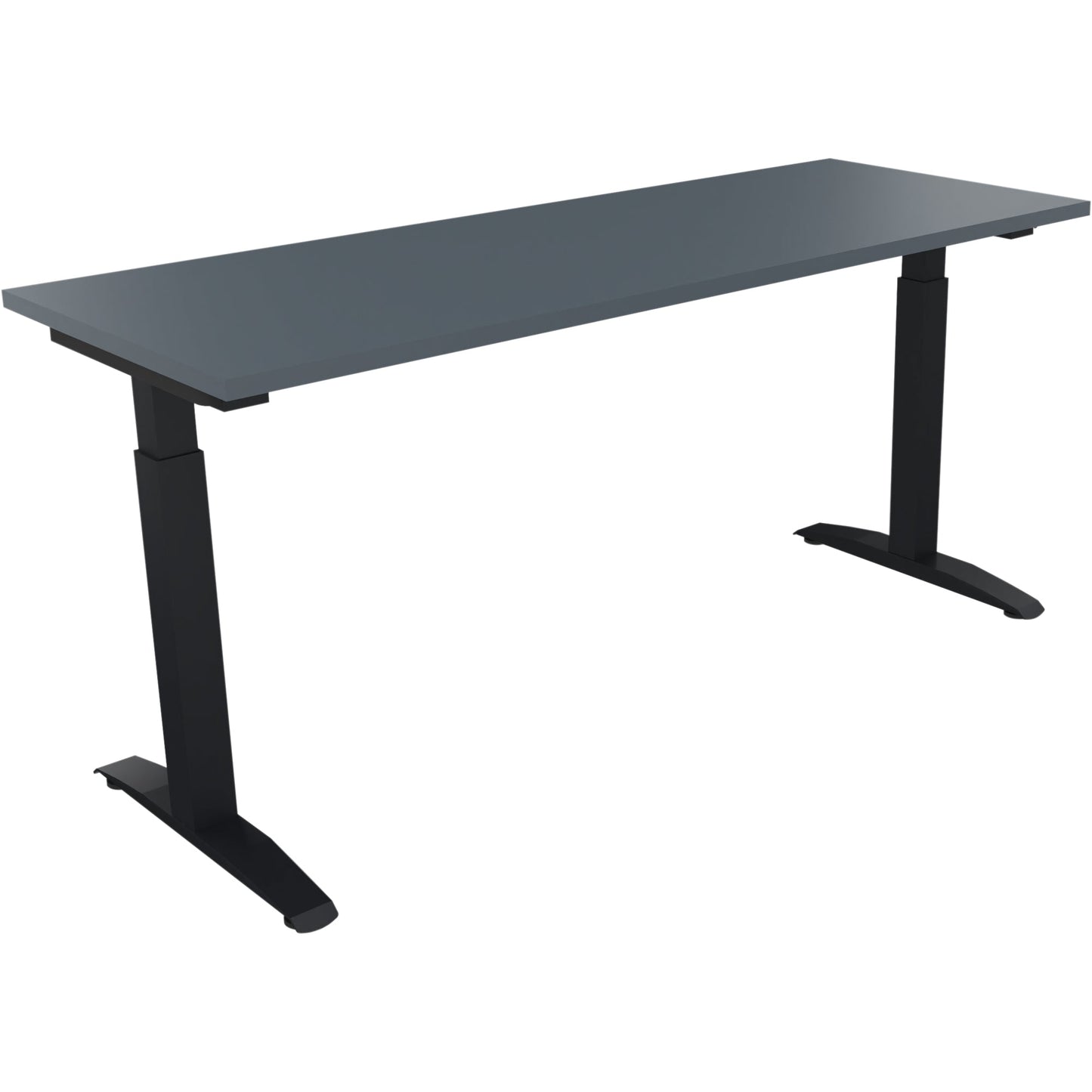 Schreibtisch all in one Maße: 1.600 x 650-850 x 600 mm (B x H x T) Holz lavagrau