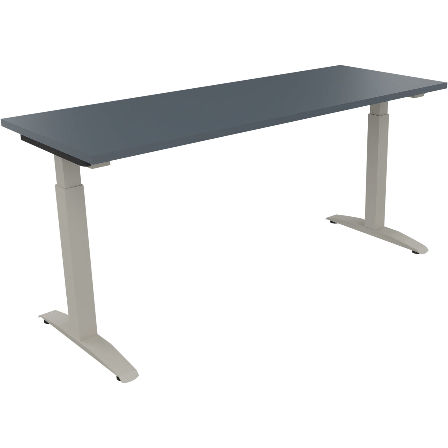 Schreibtisch all in one Maße: 1.600 x 650-850 x 600 mm (B x H x T) Holz lavagrau