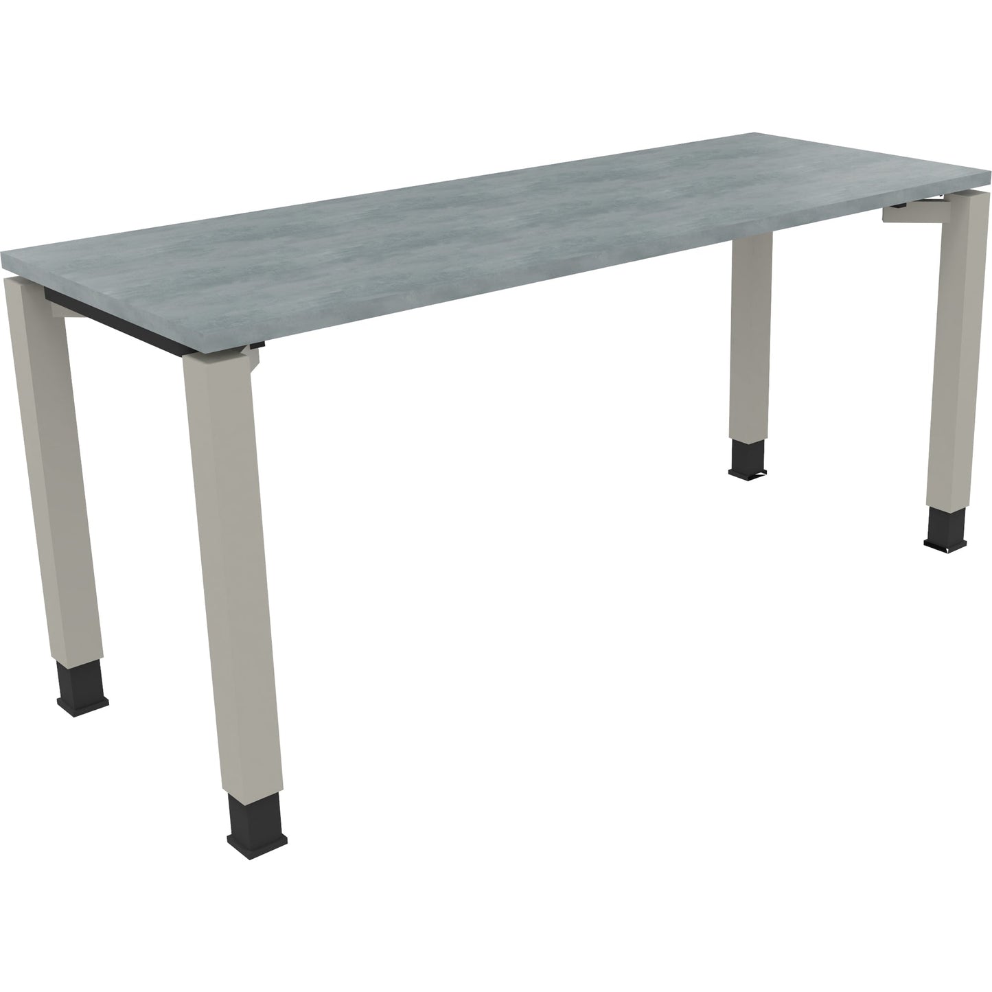 Schreibtisch all in one Maße: 1.600 x 680-820 x 600 mm (B x H x T) Holz beton hell