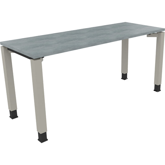 Schreibtisch all in one Maße: 1.600 x 680-820 x 600 mm (B x H x T) Holz beton hell