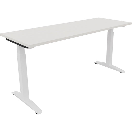 Schreibtisch all in one Maße: 1.600 x 650-850 x 600 mm (B x H x T) Holz diamant weiß
