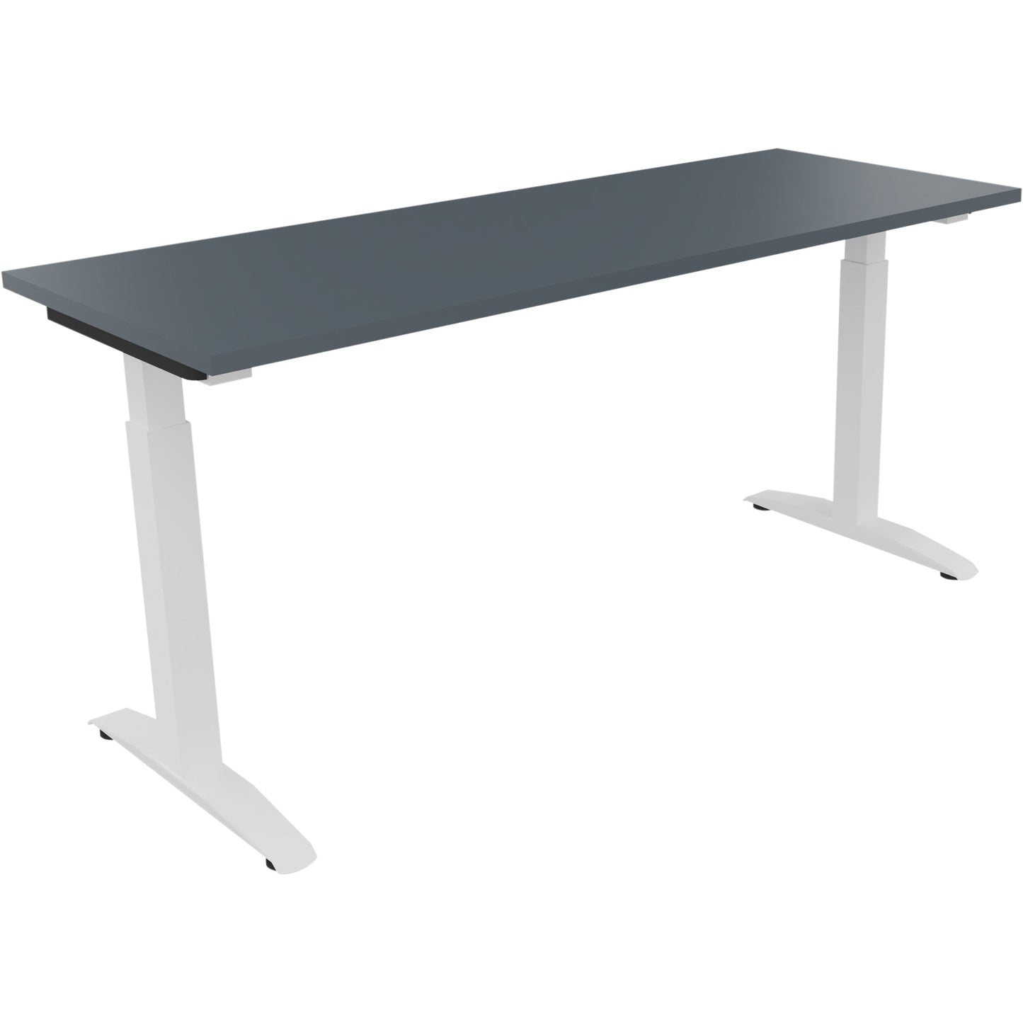 Schreibtisch all in one Maße: 1.600 x 650-850 x 600 mm (B x H x T) Holz lavagrau