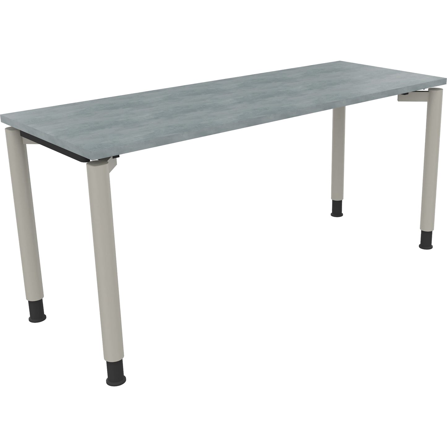 Schreibtisch all in one Maße: 1.600 x 680-820 x 600 mm (B x H x T) Holz beton hell