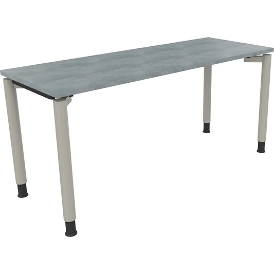 Schreibtisch all in one Maße: 1.600 x 680-820 x 600 mm (B x H x T) Holz beton hell