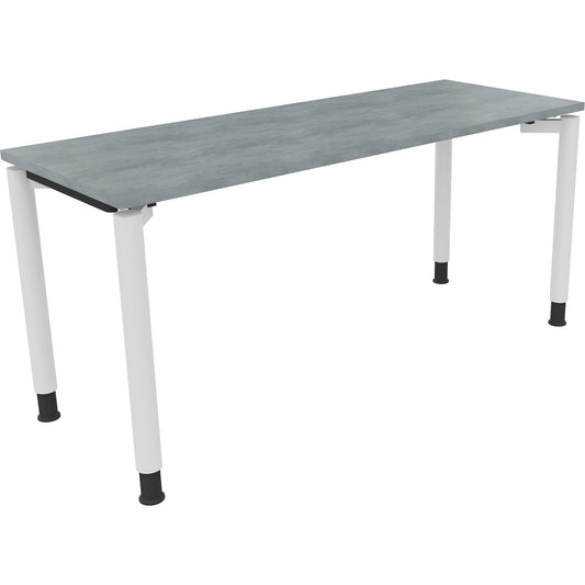 Schreibtisch all in one Maße: 1.600 x 680-820 x 600 mm (B x H x T) Holz beton hell
