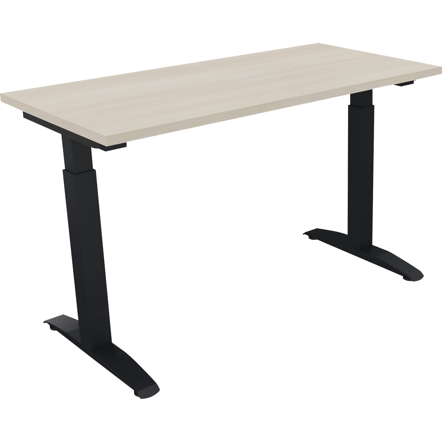 Schreibtisch all in one Maße: 1.200 x 650-850 x 600 mm (B x H x T) Holz akazie hell