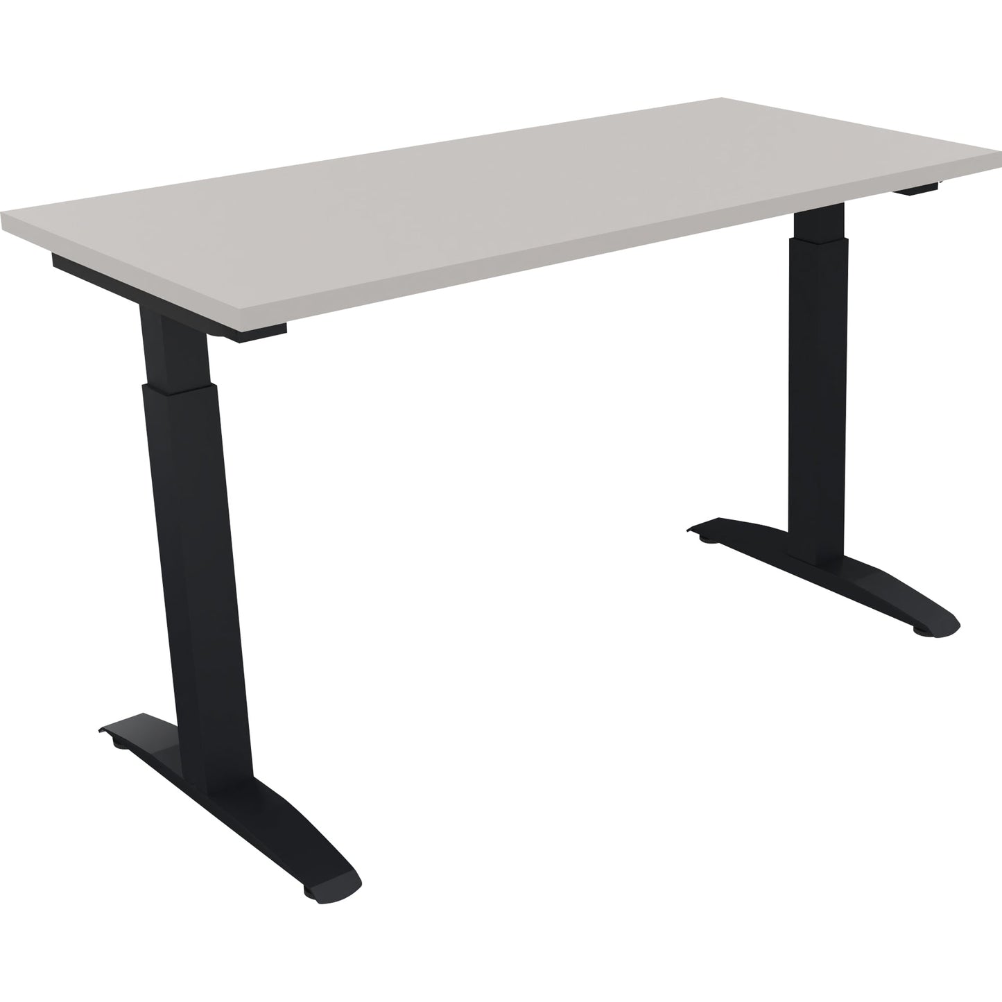 Schreibtisch all in one Maße: 1.200 x 650-850 x 600 mm (B x H x T) Holz lichtgrau