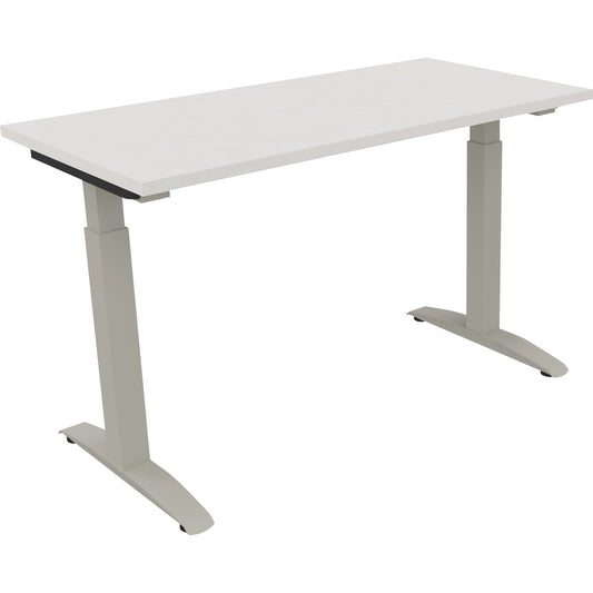 Schreibtisch all in one Maße: 1.200 x 650-850 x 600 mm (B x H x T) Holz diamantweiß
