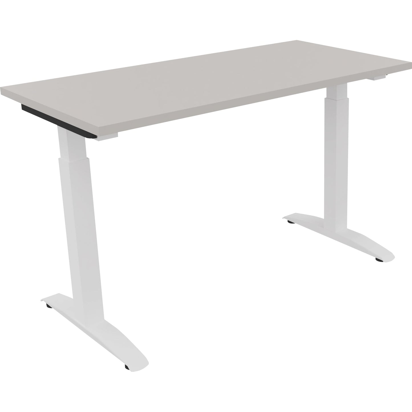Schreibtisch all in one Maße: 1.200 x 650-850 x 600 mm (B x H x T) Holz lichtgrau