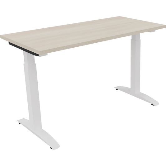 Schreibtisch all in one Maße: 1.200 x 650-850 x 600 mm (B x H x T) Holz akazie hell