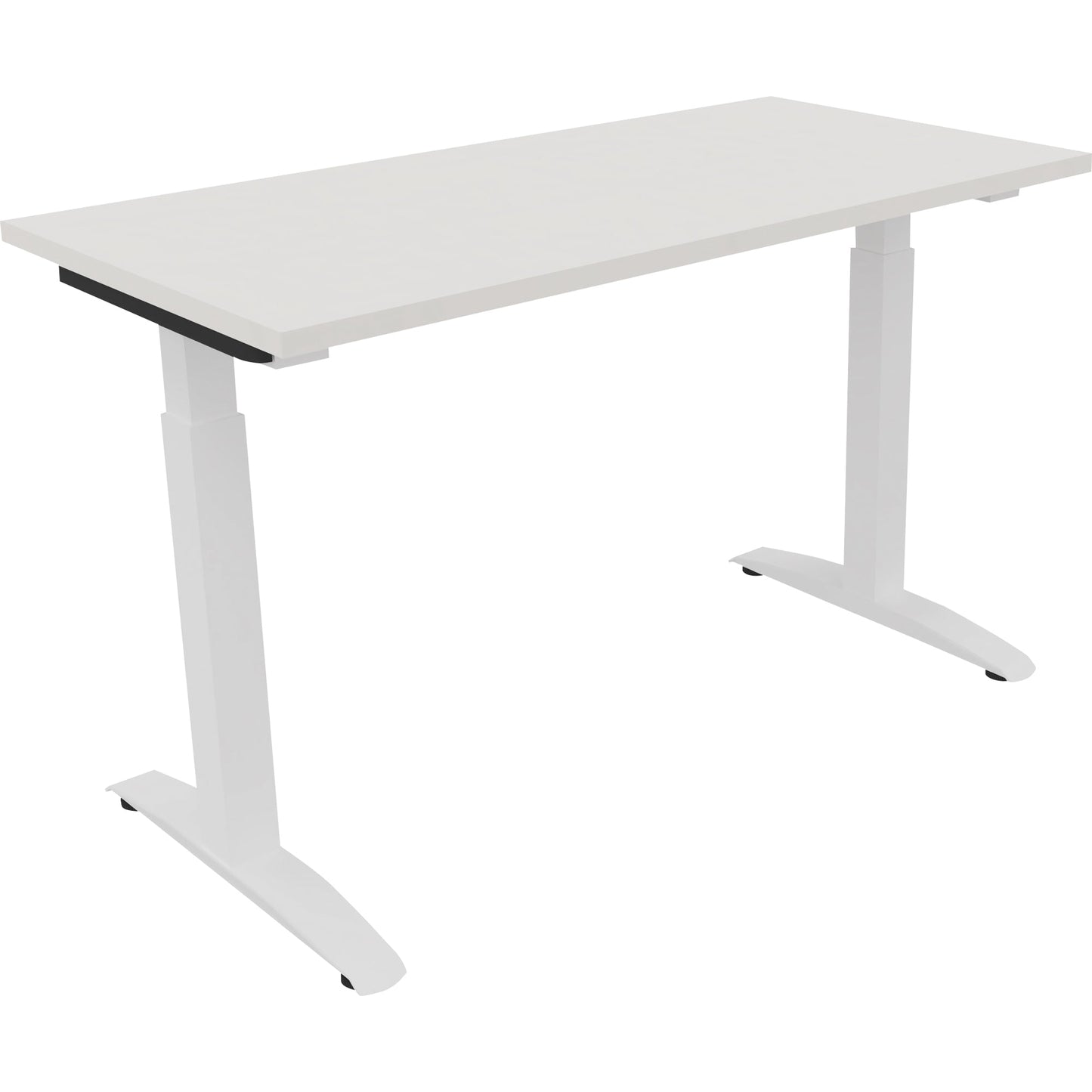Schreibtisch all in one Maße: 1.200 x 650-850 x 600 mm (B x H x T) Holz diamantweiß