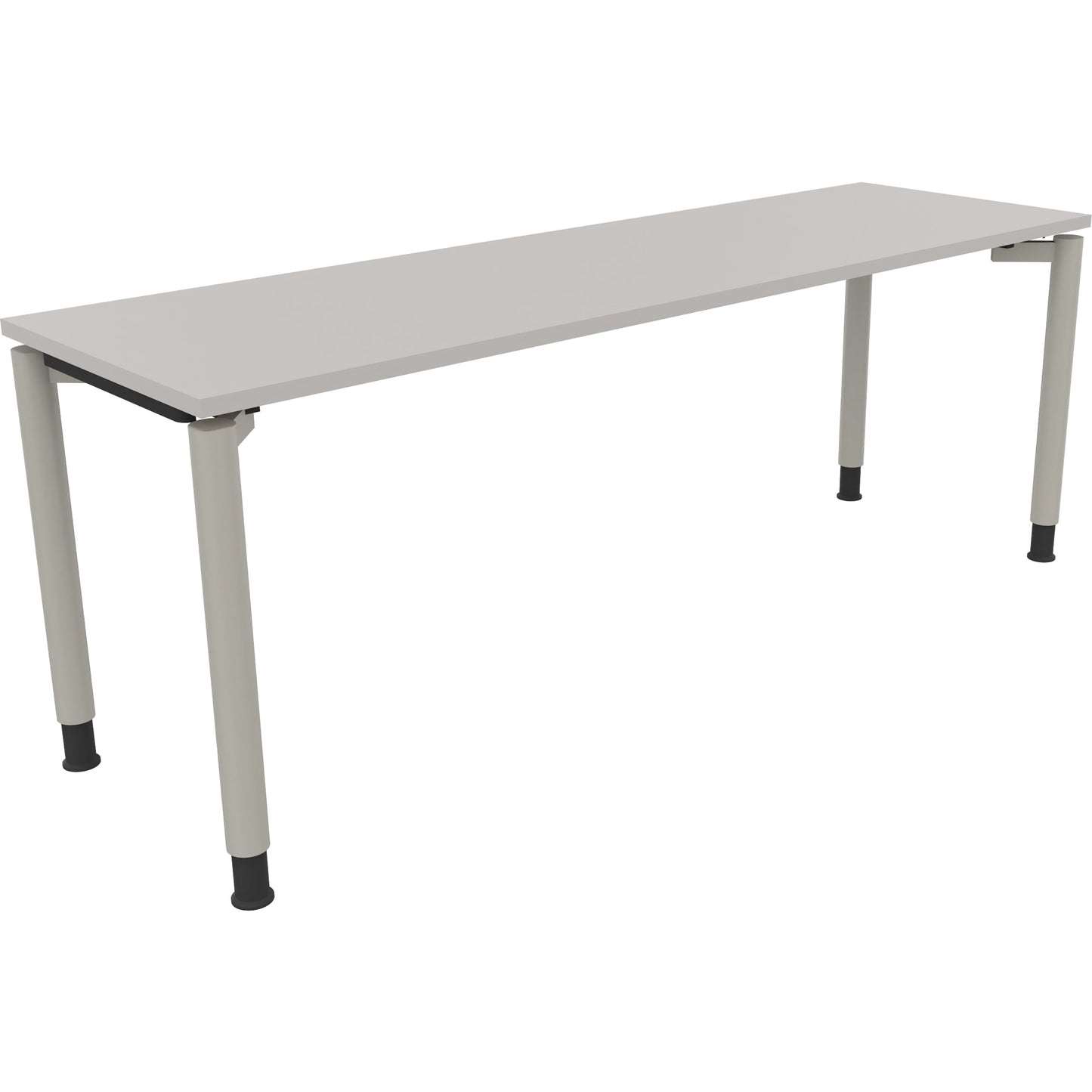 Schreibtisch all in one Maße: 2.000 x 680-820 x 600 mm (B x H x T) Holz lichtgrau