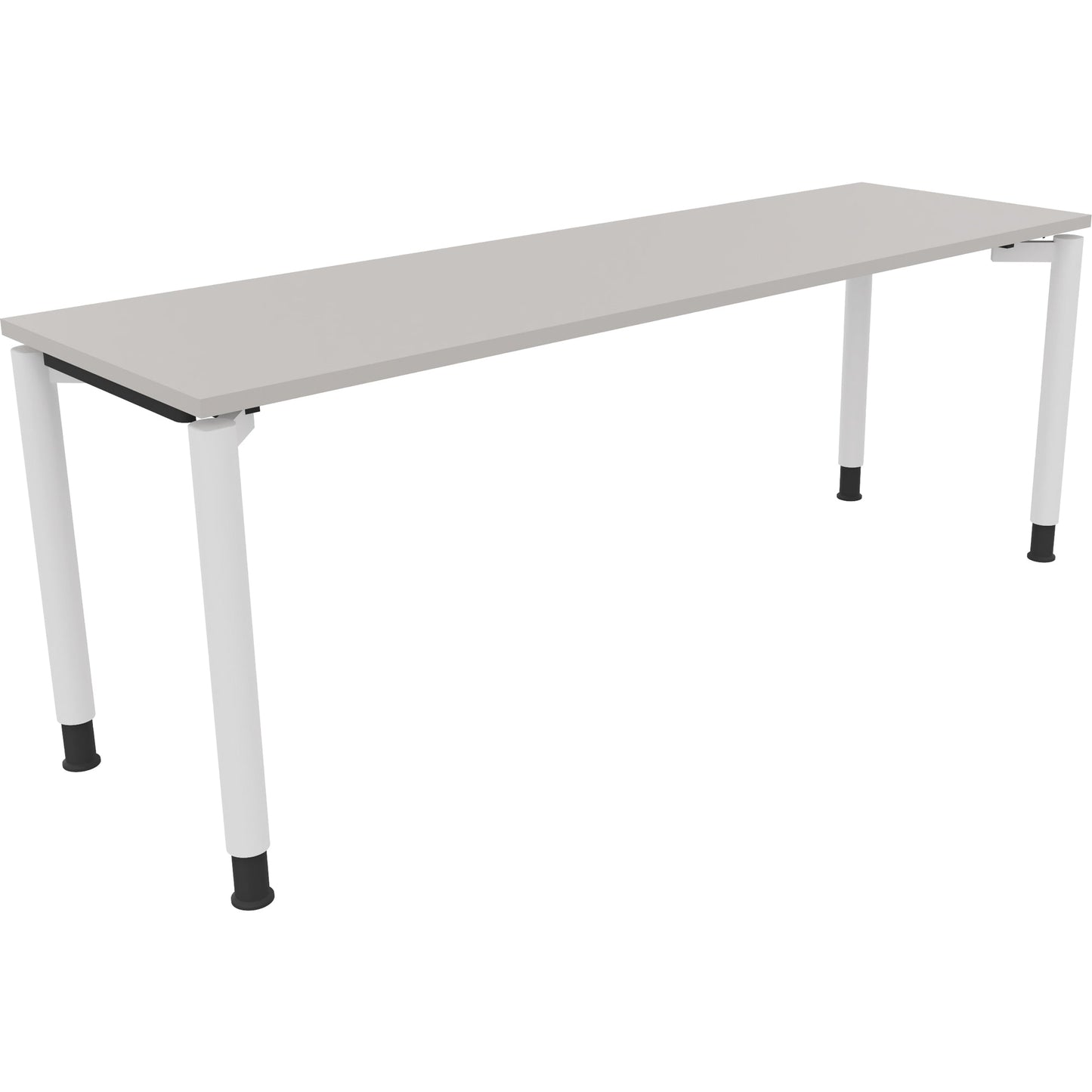 Schreibtisch all in one Maße: 2.000 x 680-820 x 600 mm (B x H x T) Holz lichtgrau