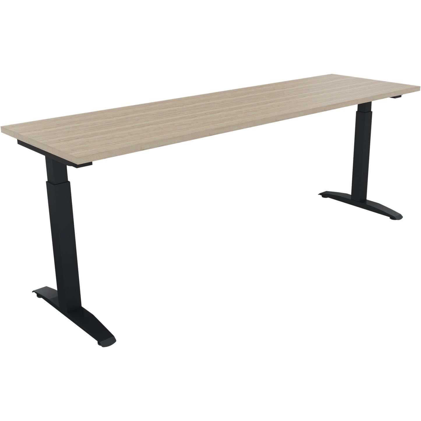 Schreibtisch all in one Maße: 2.000 x 650-850 x 600 mm (B x H x T) Holz eiche natur