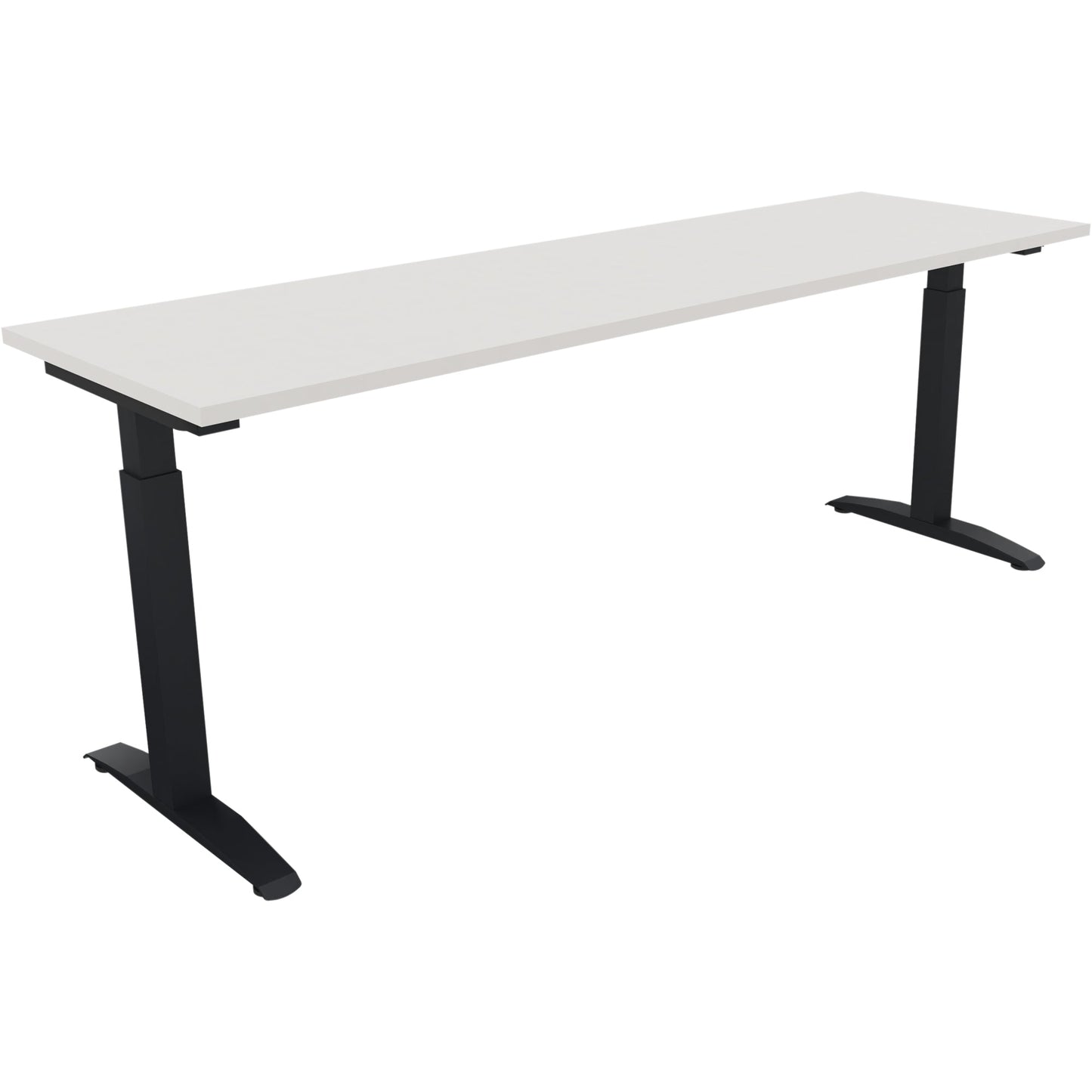 Schreibtisch all in one Maße: 2.000 x 650-850 x 600 mm (B x H x T) Holz diamant weiß
