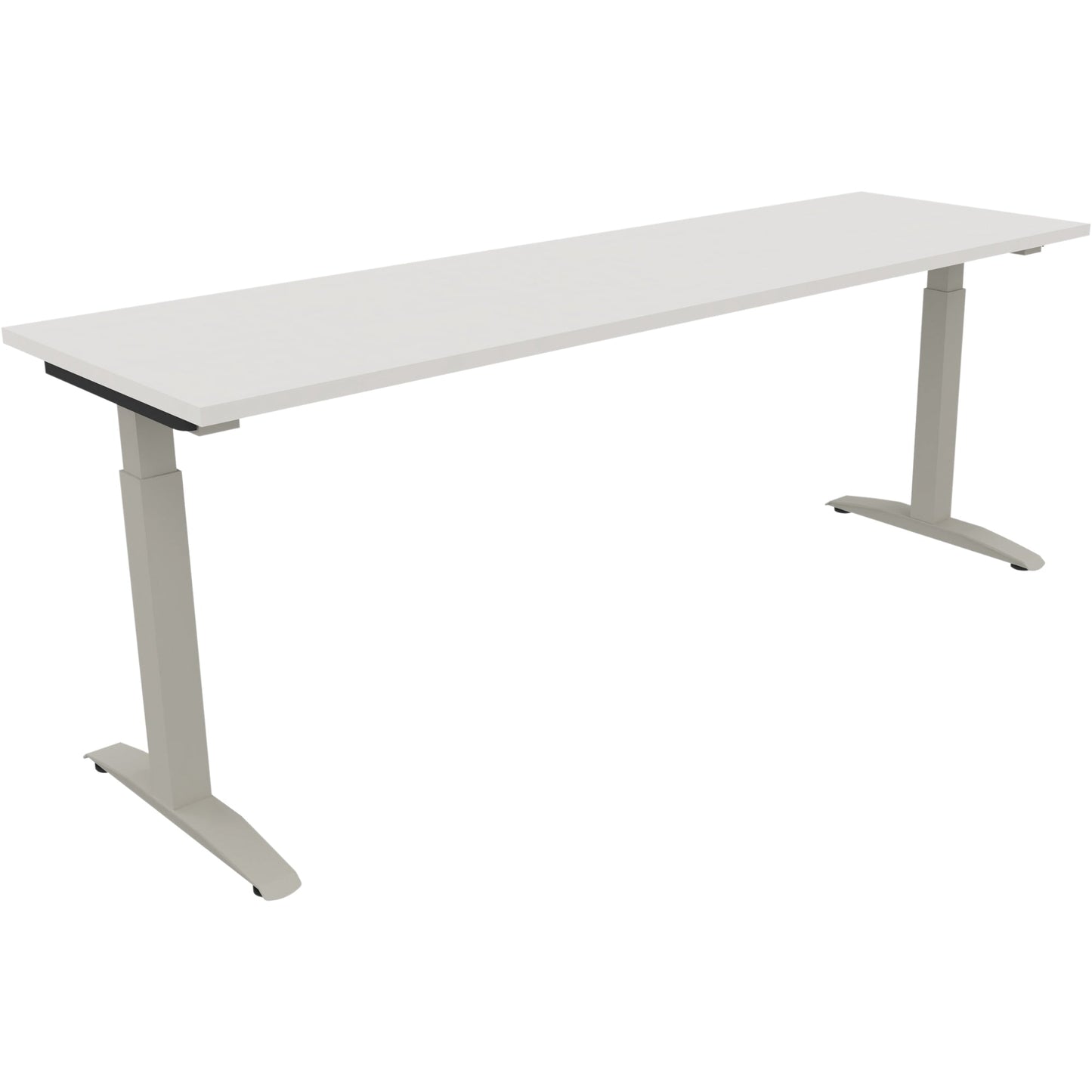 Schreibtisch all in one Maße: 2.000 x 650-850 x 600 mm (B x H x T) Holz diamant weiß