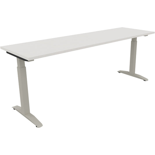 Schreibtisch all in one Maße: 2.000 x 650-850 x 600 mm (B x H x T) Holz diamant weiß