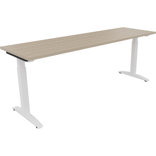 Schreibtisch all in one Maße: 2.000 x 650-850 x 600 mm (B x H x T) Holz eiche natur