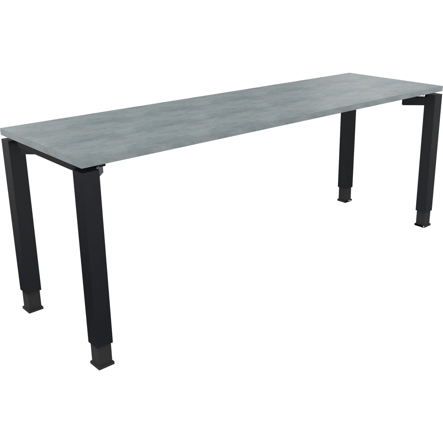 Schreibtisch all in one Maße: 2.000 x 680-820 x 600 mm (B x H x T) Holz beton hell