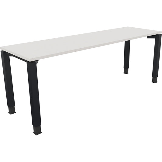 Schreibtisch all in one Maße: 2.000 x 680-820 x 600 mm (B x H x T) Holz diamant weiß