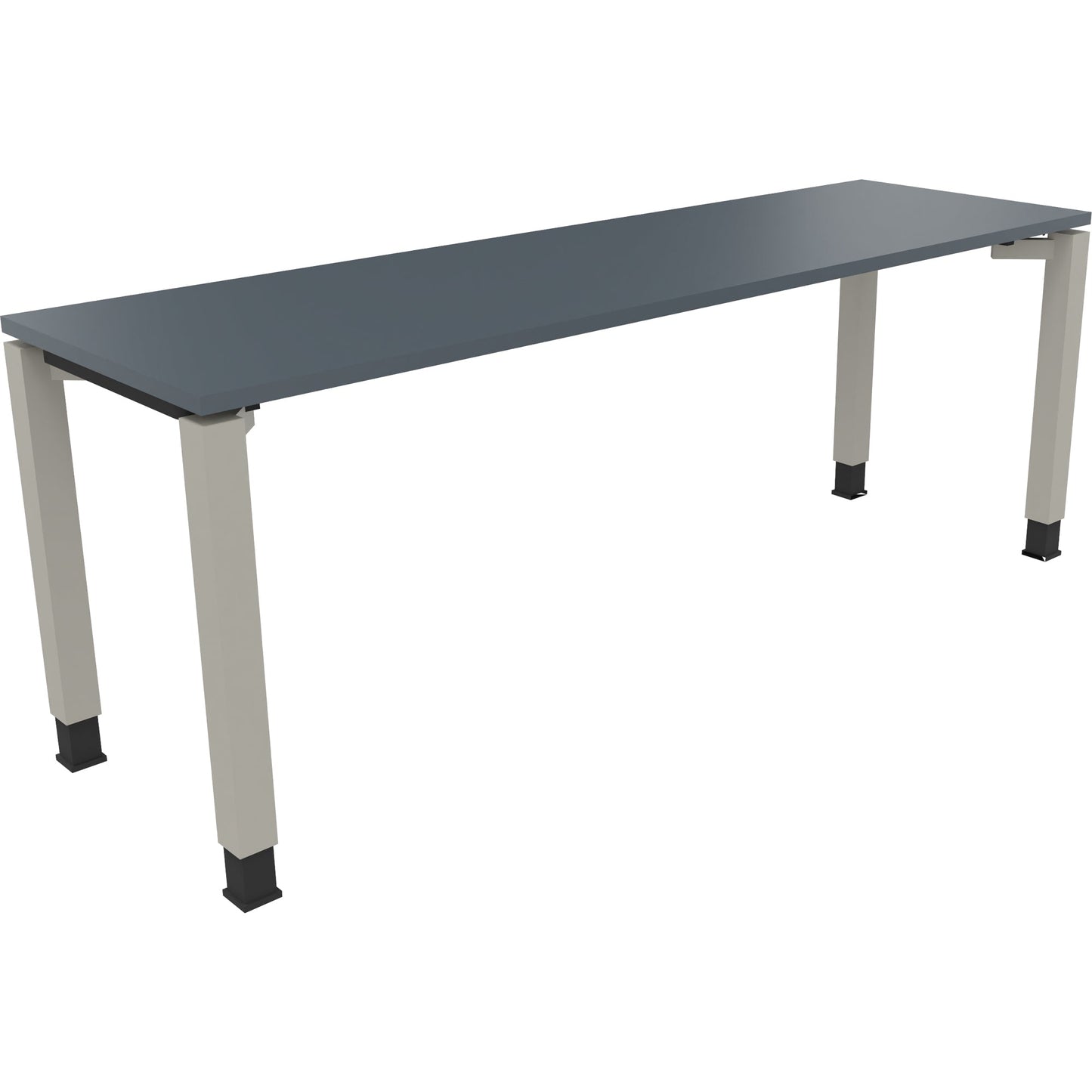 Schreibtisch all in one Maße: 2.000 x 680-820 x 600 mm (B x H x T) Holz lavagrau