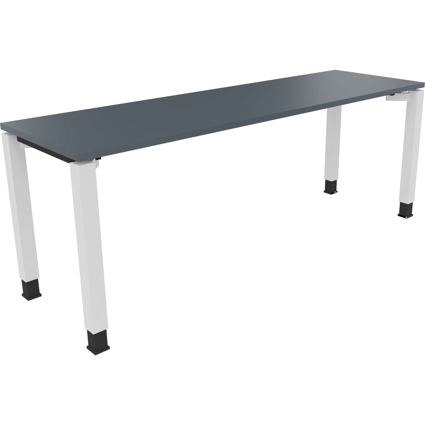 Schreibtisch all in one Maße: 2.000 x 680-820 x 600 mm (B x H x T) Holz lavagrau