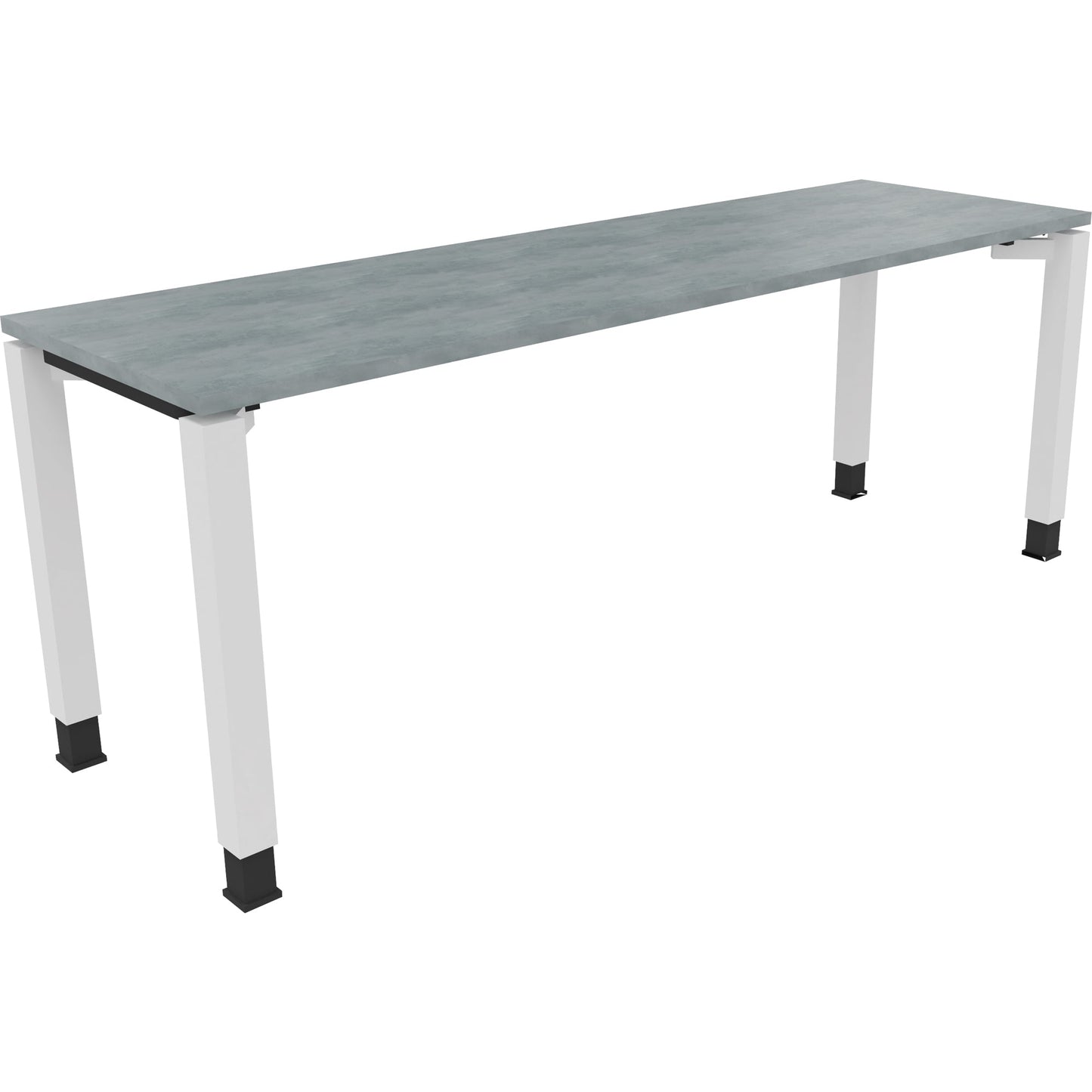 Schreibtisch all in one Maße: 2.000 x 680-820 x 600 mm (B x H x T) Holz beton hell