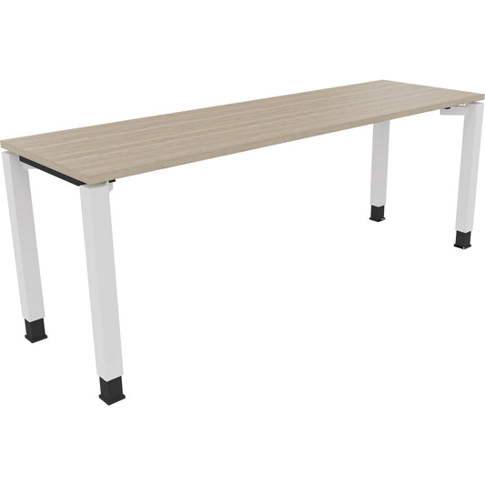 Schreibtisch all in one Maße: 2.000 x 680-820 x 600 mm (B x H x T) Holz eiche natur