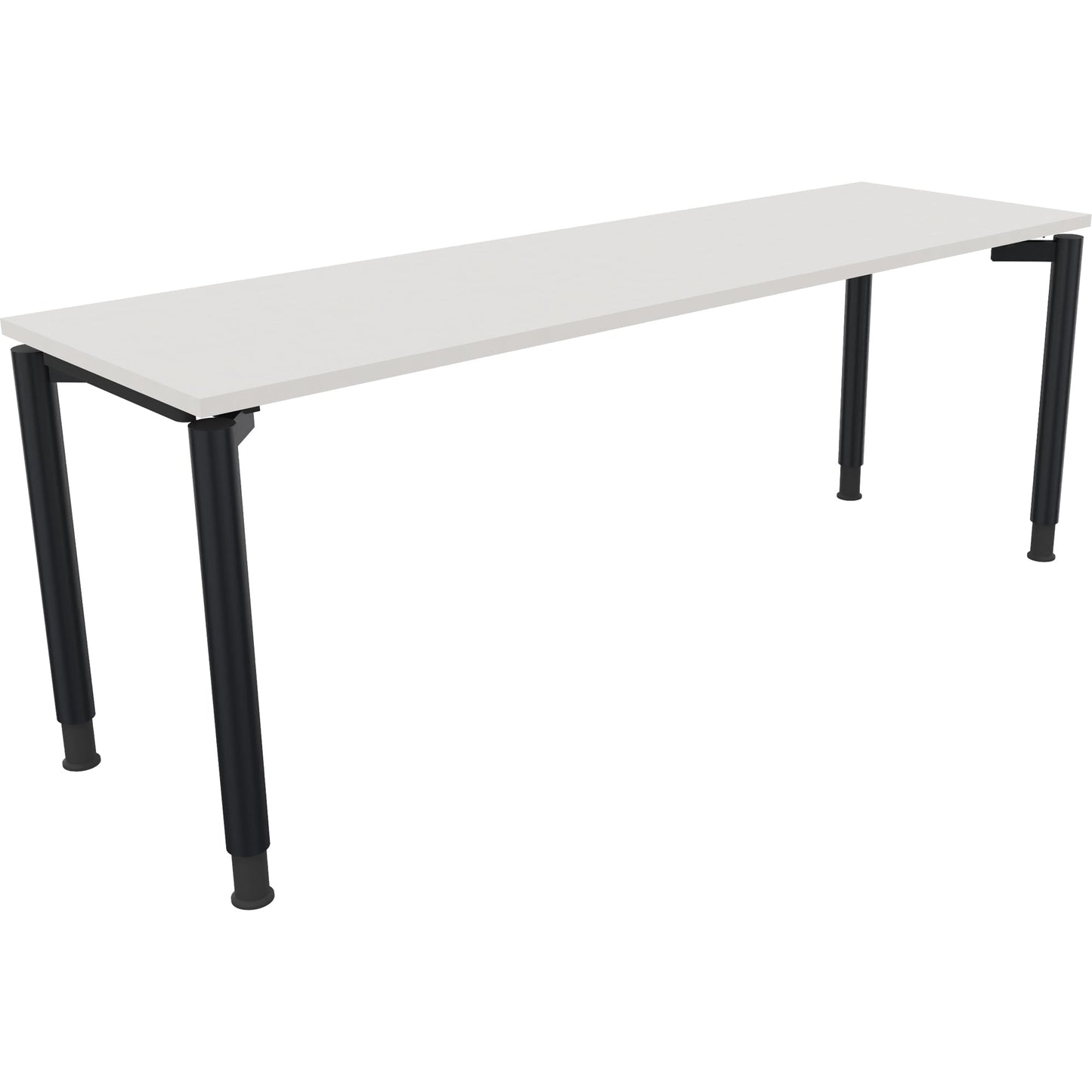 Schreibtisch all in one Maße: 2.000 x 680-820 x 600 mm (B x H x T) Holz diamant weiß