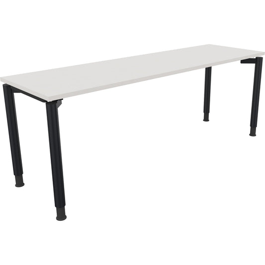 Schreibtisch all in one Maße: 2.000 x 680-820 x 600 mm (B x H x T) Holz diamant weiß