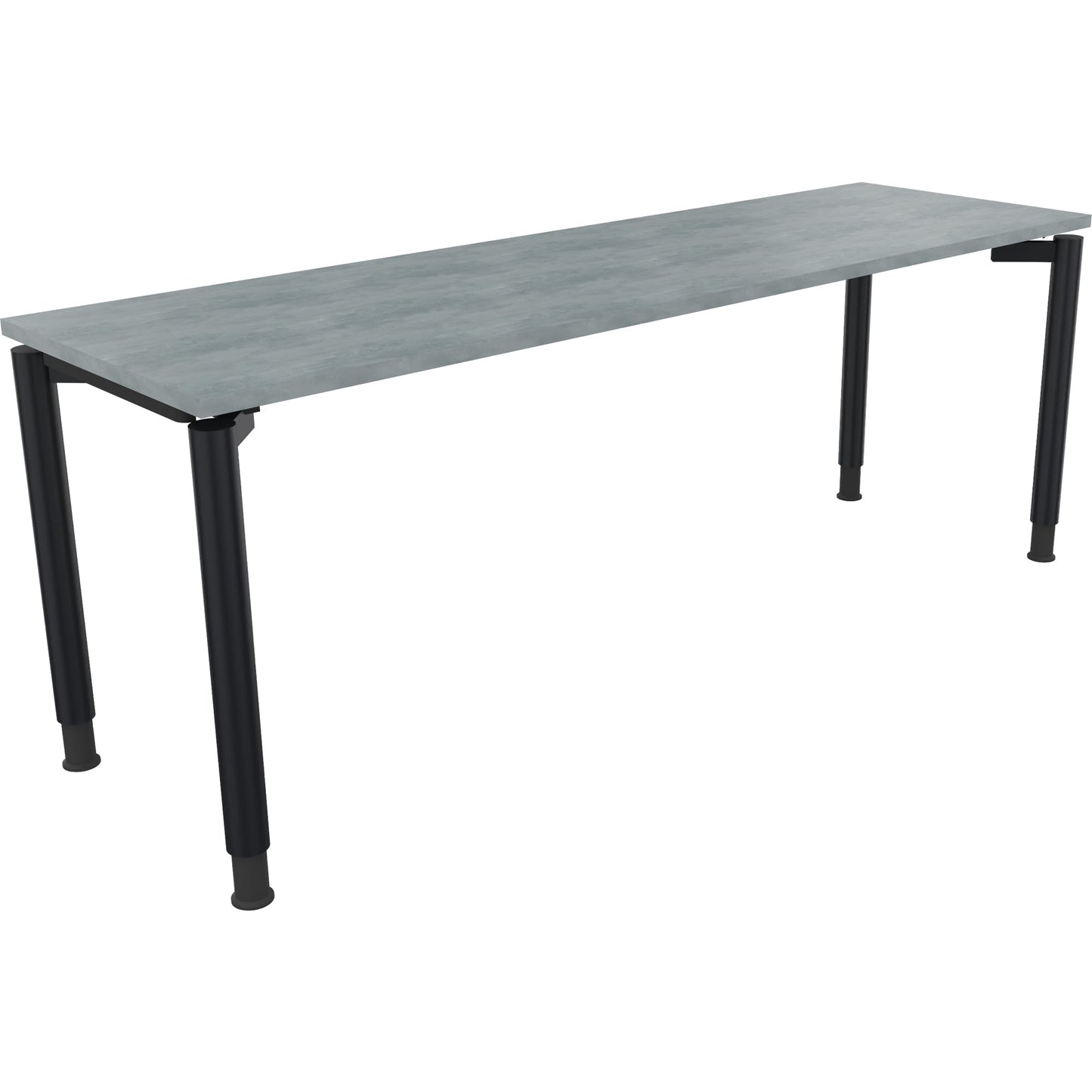 Schreibtisch all in one Maße: 2.000 x 680-820 x 600 mm (B x H x T) Holz beton hell