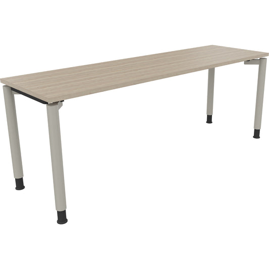Schreibtisch all in one Maße: 2.000 x 680-820 x 600 mm (B x H x T) Holz eiche natur
